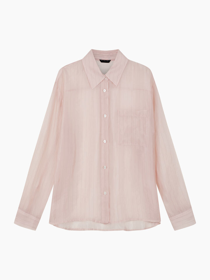 Pink semi sheer shirt - sisley k shirts - Blush | Sisley K image number 1